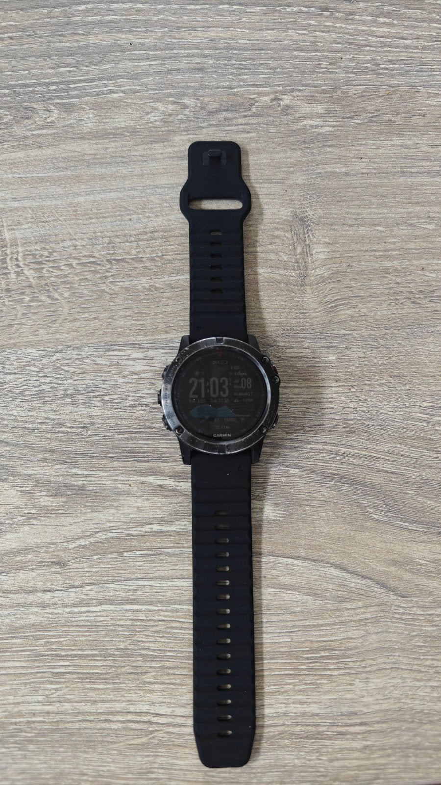 Garmin Fenix 5X Plus met oplader en nieuw bandje, Zwart, Garmin, Ophalen of Verzenden, Zo goed als nieuw