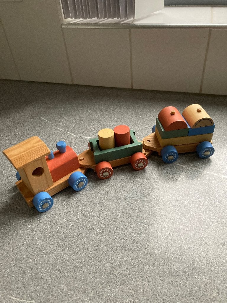Houten trein kleuters nieuw Lidl, Ophalen of Verzenden, Nieuw, Overige typen