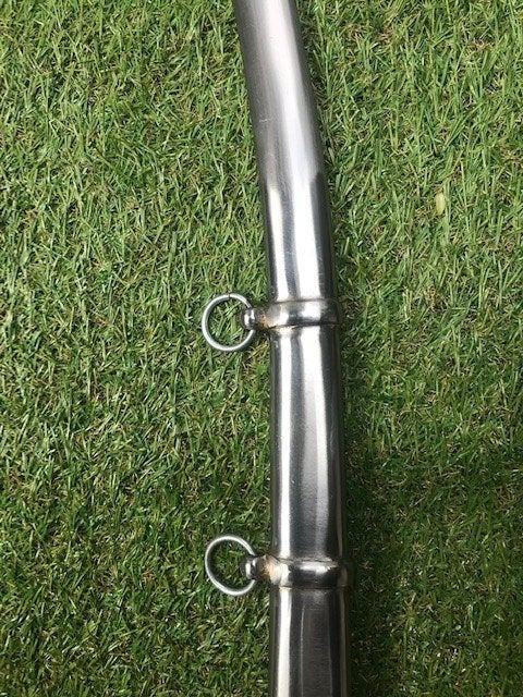 Foto 4 van fraaie metalen korte sabel, incl schede