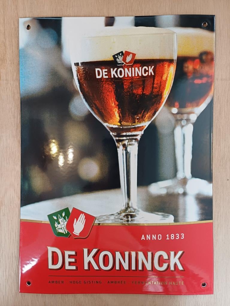 De Koninck Emaille Reclamebord, Ophalen