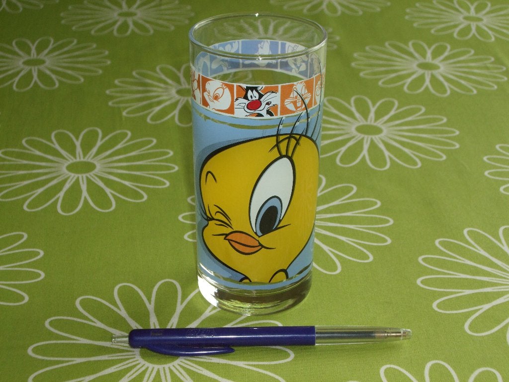 Glas met knipogende Tweety uit 1999, Ophalen of Verzenden, Looney Tunes, Zo goed als nieuw, Overige typen