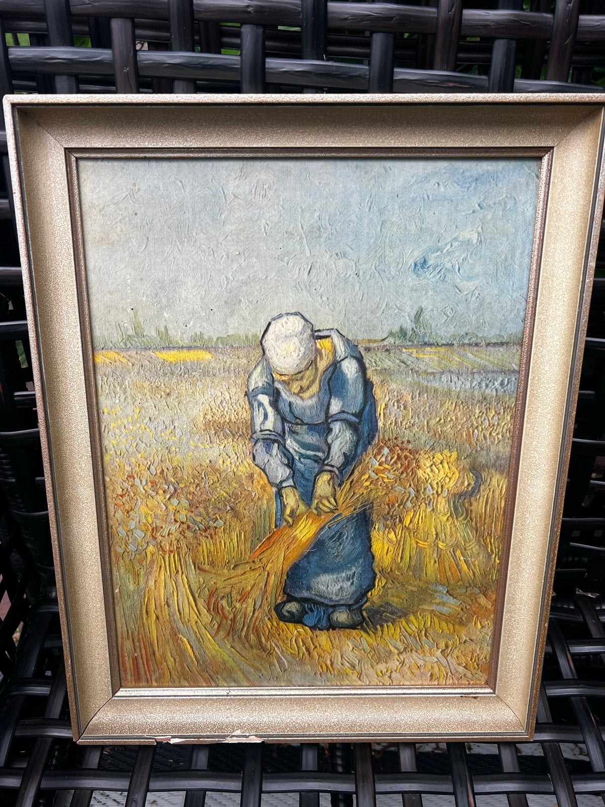 Ingelijste reproductie van 'De Aardappeleters' van Van Gogh, Ophalen of Verzenden