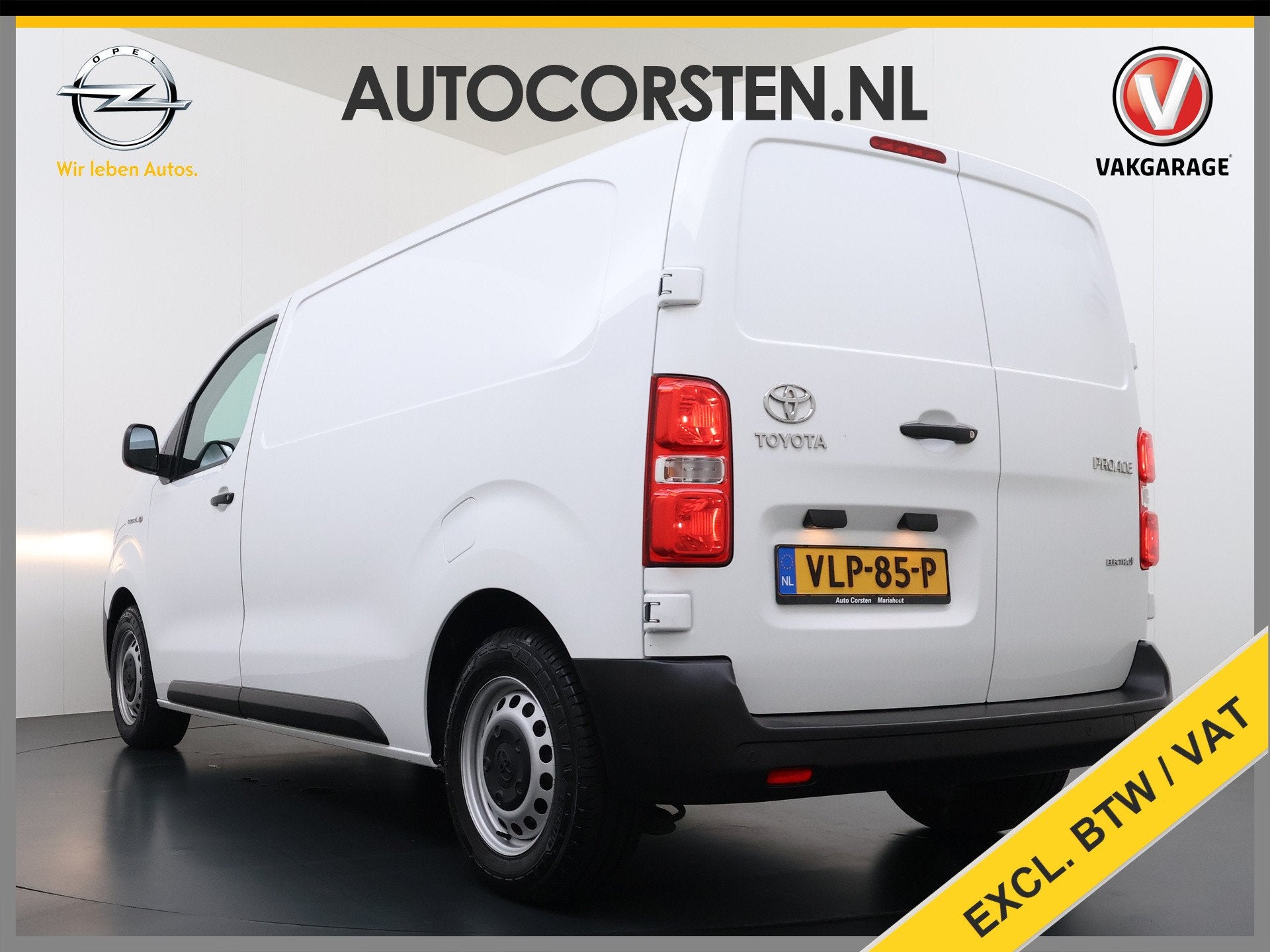 Toyota PROACE Electric Worker 136PK Automaat 3-Persoons Navi, Auto's, Bestelauto's, 1849 kg, 136 pk, Gebruikt, Zwart