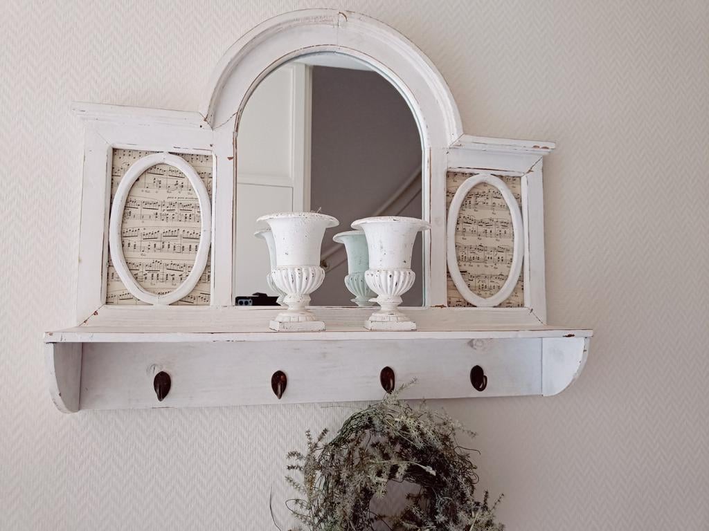 Brocante kapstok/regaal, Huis en Inrichting, Woonaccessoires | Kapstokken, Ophalen of Verzenden, Hout, Wandkapstok, Minder dan 100 cm