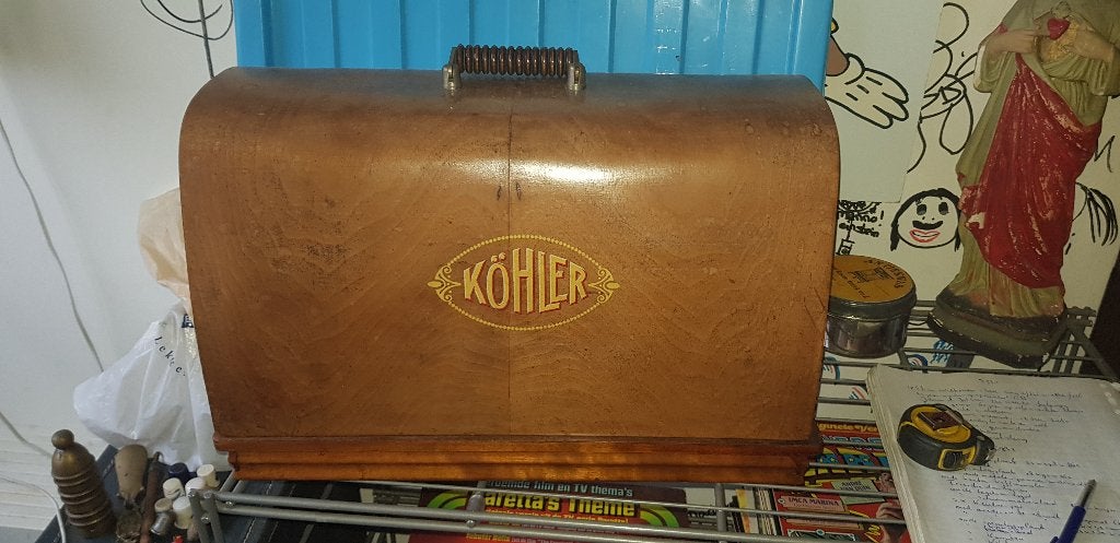 Kohler naaimachine in houten koffer (Z231-38), Ophalen