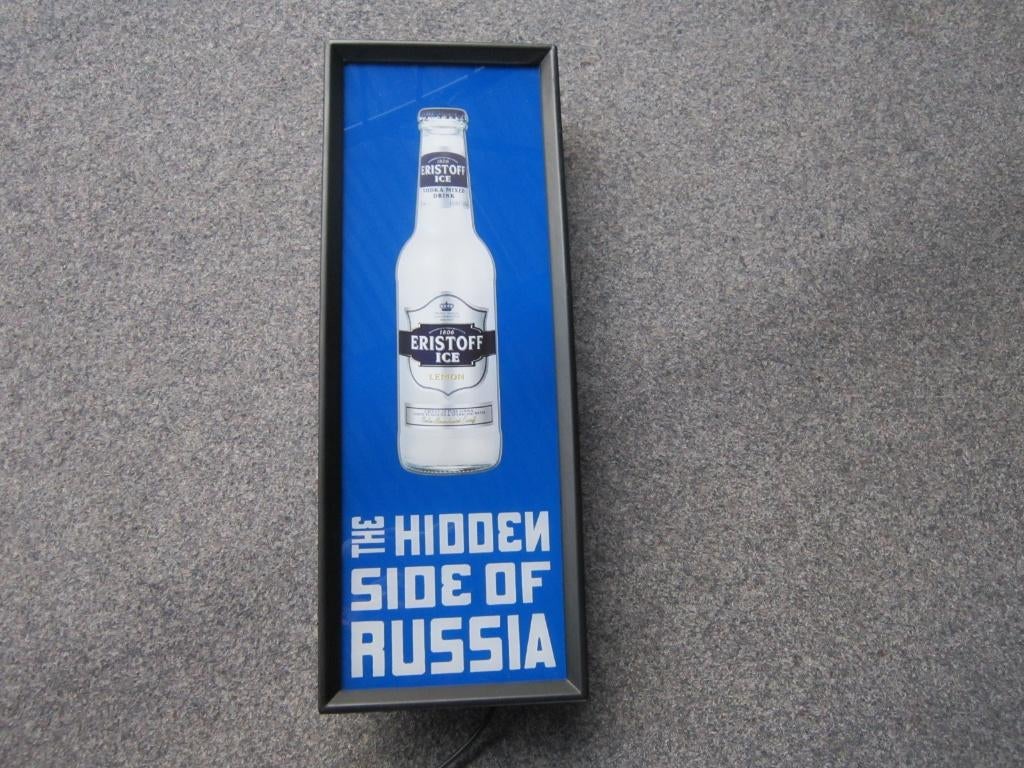 ERISTOFF VODKA LICHTRECLAME, Ophalen, Zo goed als nieuw, Lichtbak of (neon) lamp