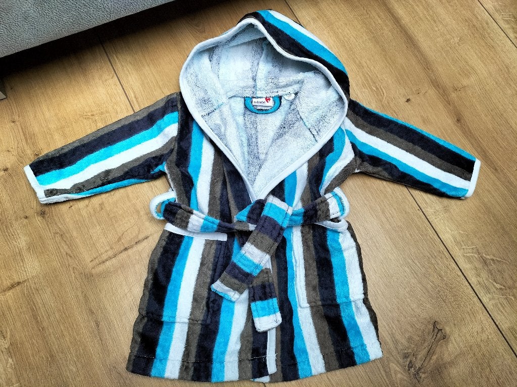Maat 74-80 Jongens BlauwGrijsWitte Badjas ZGAN PRENATAL, Kinderen en Baby's, Nacht- of Onderkleding, Ophalen of Verzenden, Zo goed als nieuw