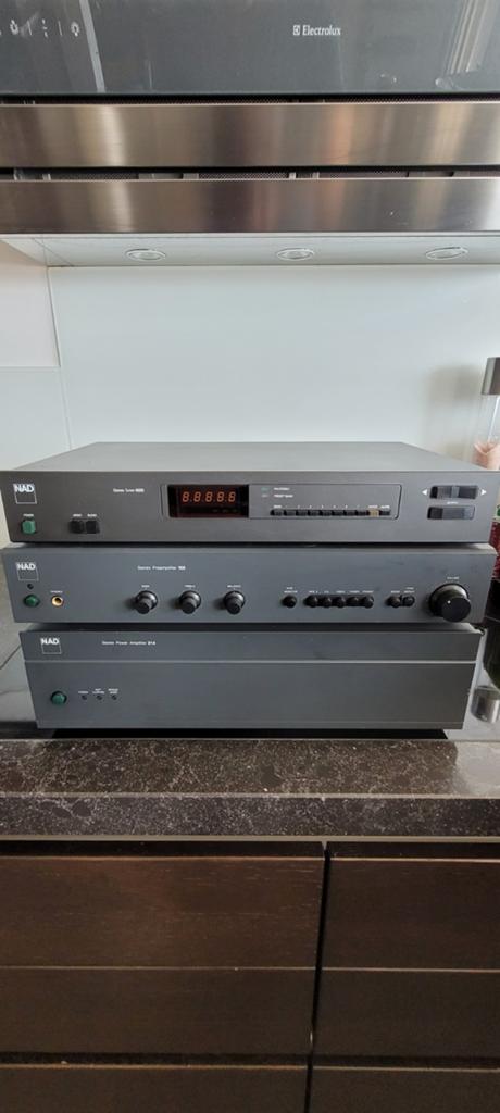 NAD Stereo Set: Tuner 4225, Voorversterker 106, Eindversterk, Overige merken, Gebruikt, Ophalen of Verzenden, 120 watt of meer