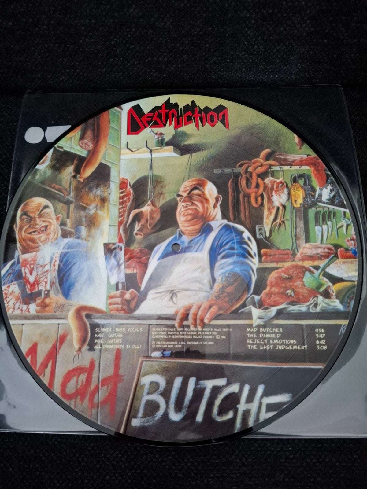 Destruction- Mad butcher  Picture disc lp, Ophalen of Verzenden, Zo goed als nieuw