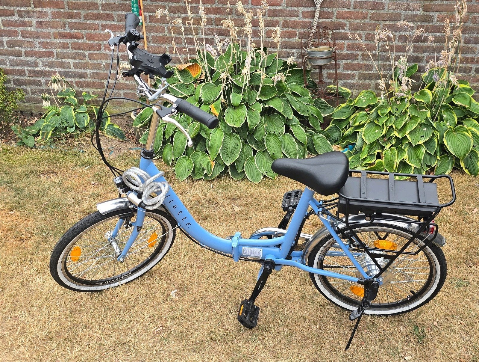 Villette elektrische vouwfiets – 20 inch – lichtblauw, Ophalen, Minder dan 10 versnellingen, Minder dan 49 cm, Zo goed als nieuw