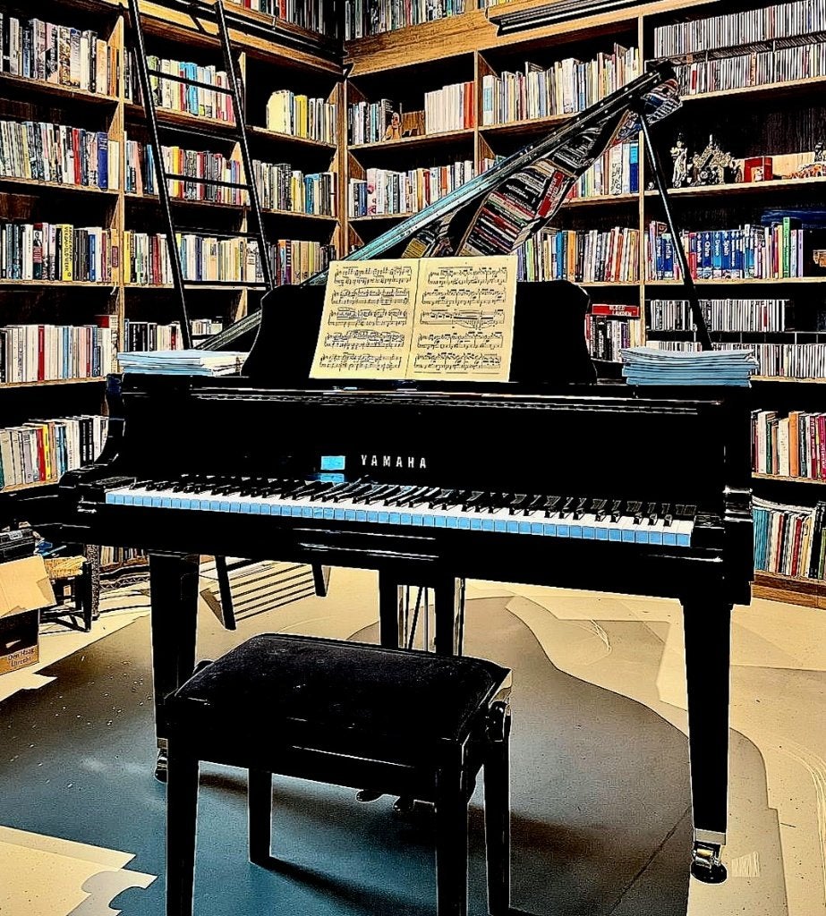 Yamaha vleugel GC1 zwart hoogglans, z.g.a.n., Muziek en Instrumenten, Ophalen, Zwart, Zo goed als nieuw, Hoogglans