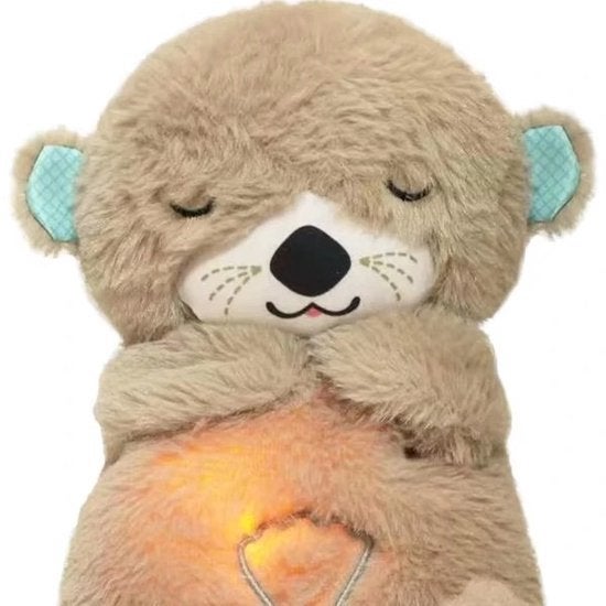 Bedtijd Otter,een zachte interactieve slaapknuffel  schelp o, Verzenden