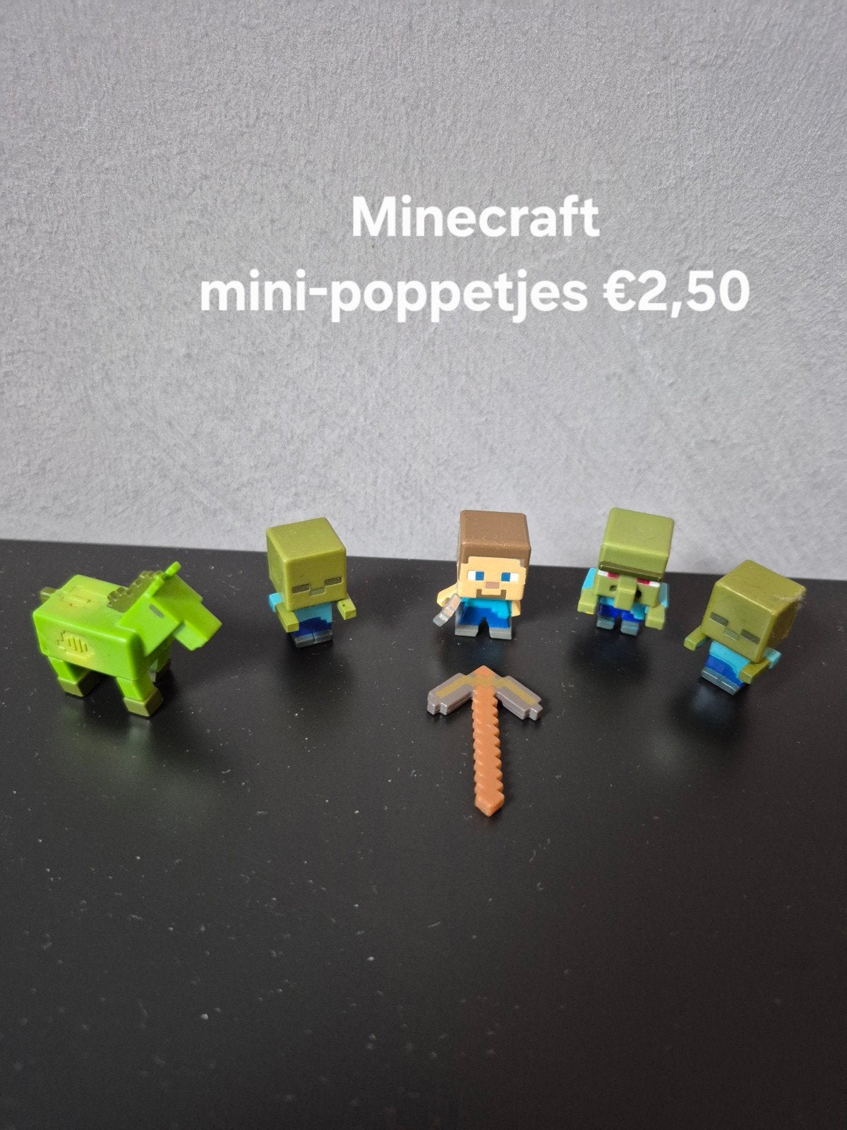 Minecraft mini-poppetjes - Steve, zombies en meer, Ophalen of Verzenden, Zo goed als nieuw