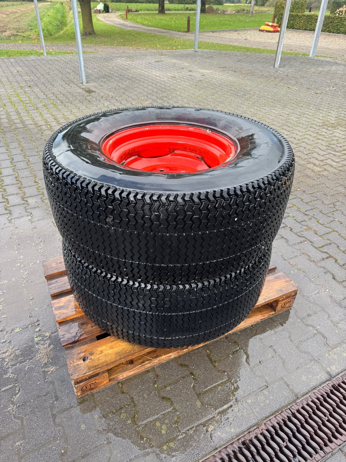 Fendt Smalspoor Tractor Wielen met grasbanden, Ophalen