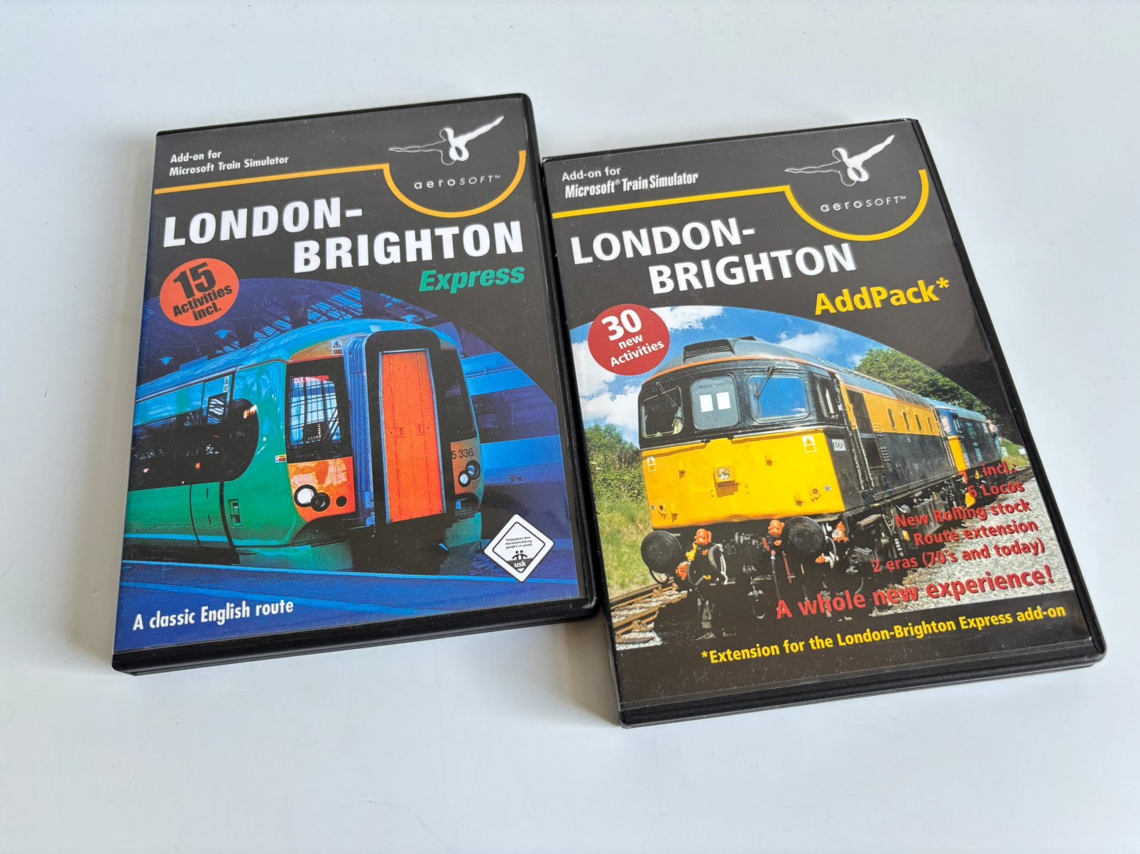 PC Game 2 Add ons voor Microsoft Train Sim, 1 speler, Ophalen of Verzenden, Zo goed als nieuw, Vanaf 3 jaar