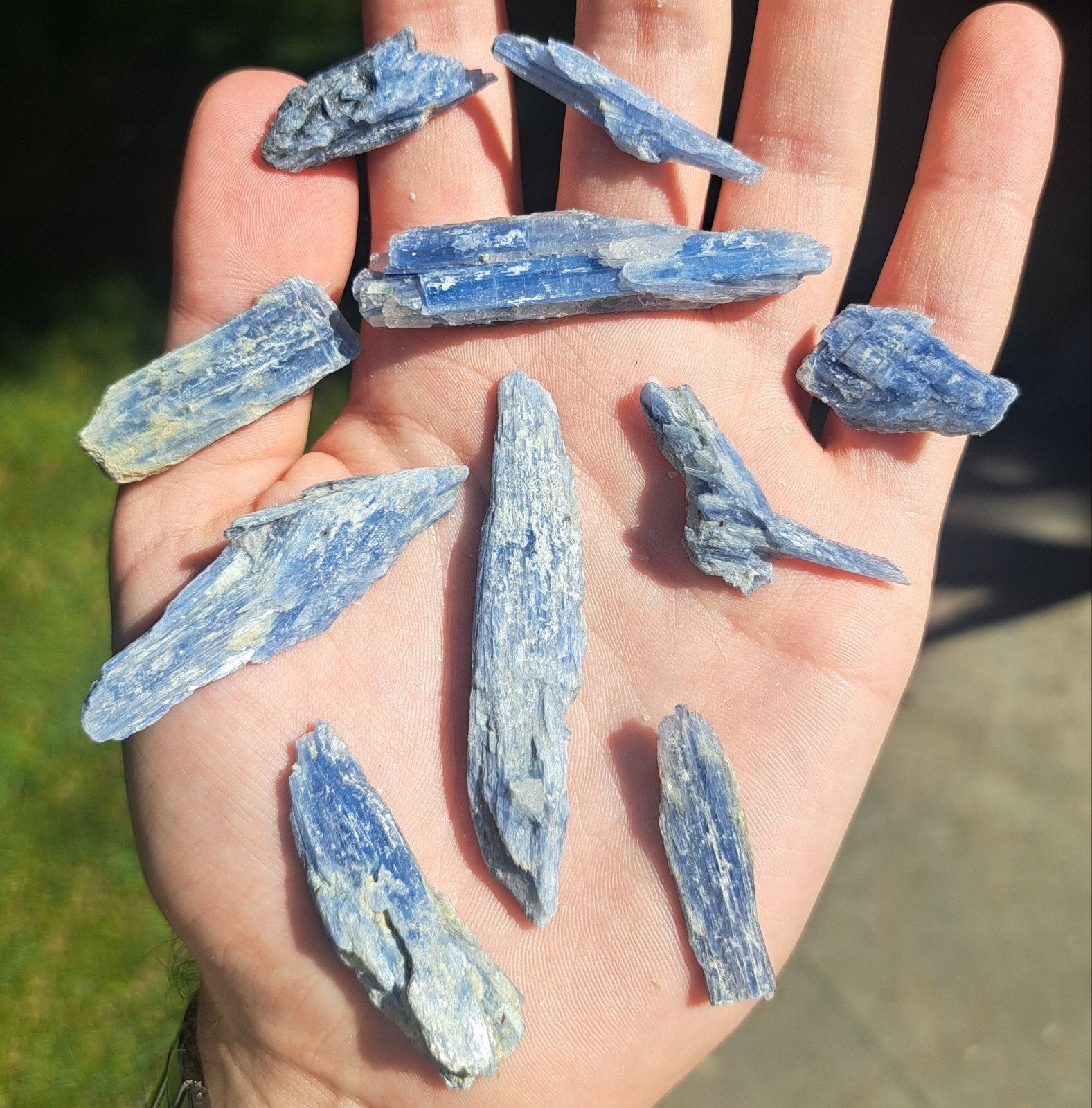Kyaniet 10 voor €10! Edelsteen natuursteen edelstenen stenen, Ophalen of Verzenden