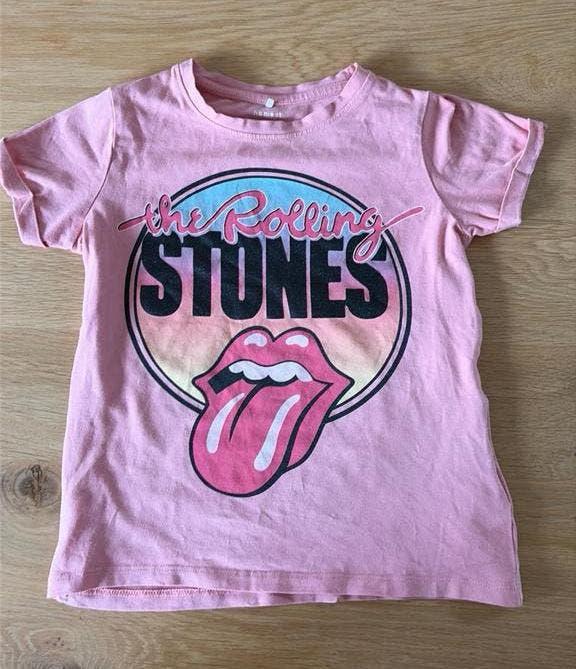 Roze The Rolling Stones T-shirt, Kinderen en Baby's, Ophalen, Gebruikt, Meisje, Shirt of Longsleeve
