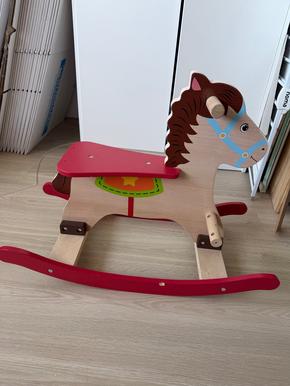 Houten hobbelpaard - Klassiek speelgoed voor kinderen, Ophalen, Gebruikt, Overige typen