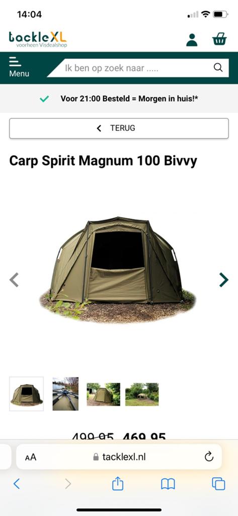 Carp spirit 100 bivy, Watersport en Boten, Hengelsport | Karpervissen, Ophalen of Verzenden, Zo goed als nieuw, Overige typen