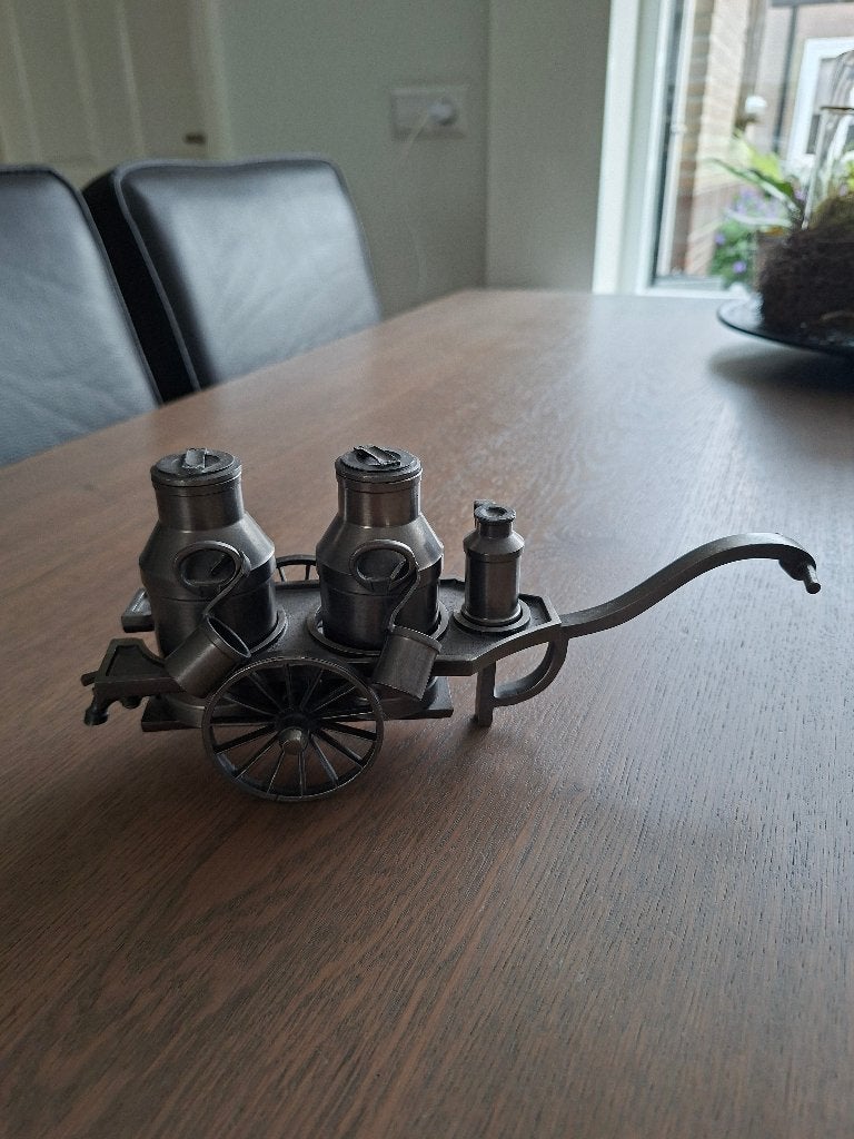 Tinnen melkkar, Ophalen, Zo goed als nieuw, Minder dan 50 cm, Overige typen