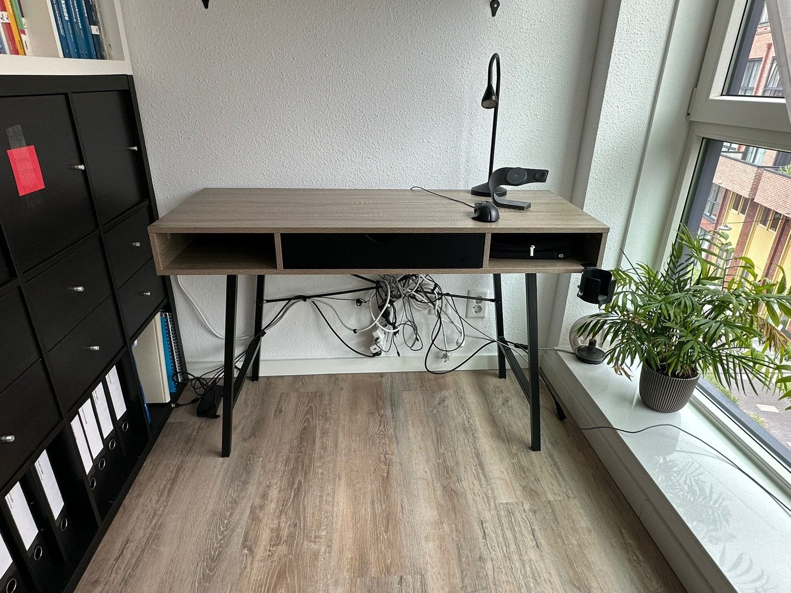 Jysk ABBETVED Bureau ABBETVED 48x120 eiken kleur, Ophalen, Zo goed als nieuw