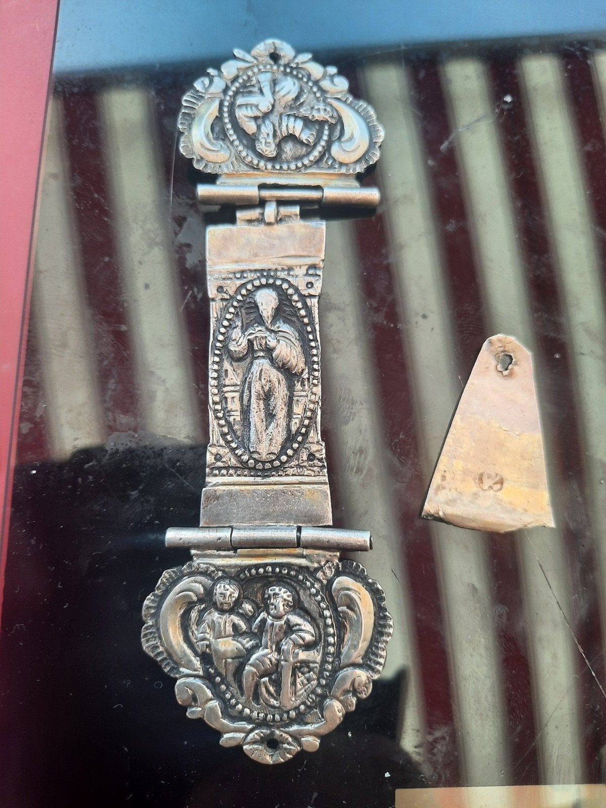 Antiek Zilveren bijbelslot, Ophalen of Verzenden, Zilver