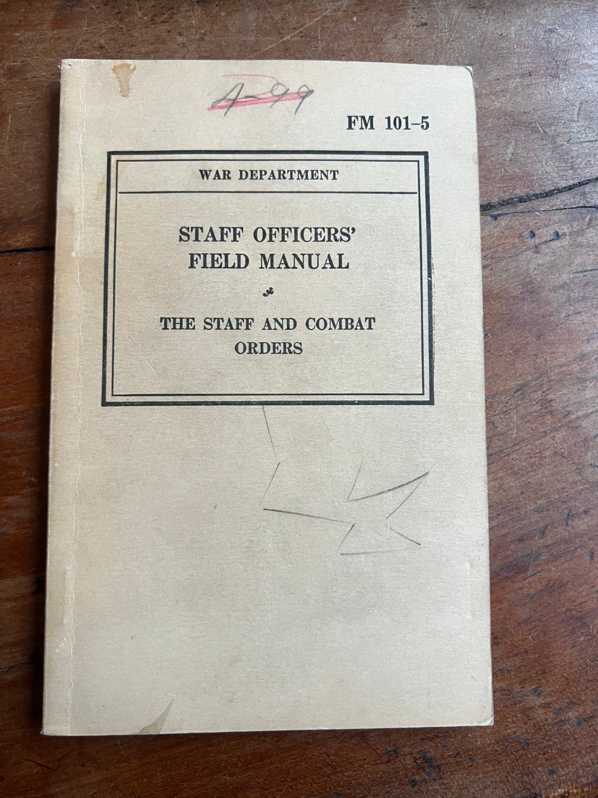 WO2 Amerikaans voorschrift officier gevecht bevelen taktiek, Amerika, Verzenden, Boek of Tijdschrift