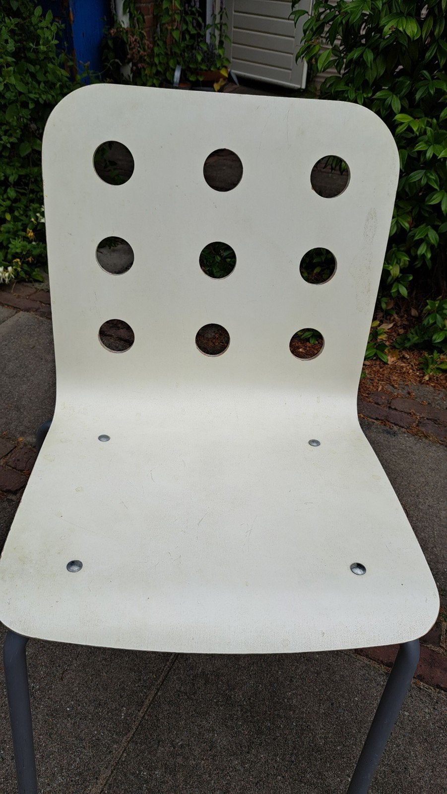 Ikea stoel met gaten, wit, gebruikt, Ophalen, Gebruikt, Modern, functioneel, Wit