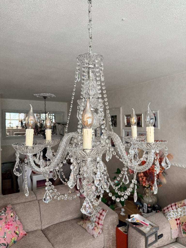 Kristallen lamp, Ophalen, Zo goed als nieuw, Glas, E14 (klein)