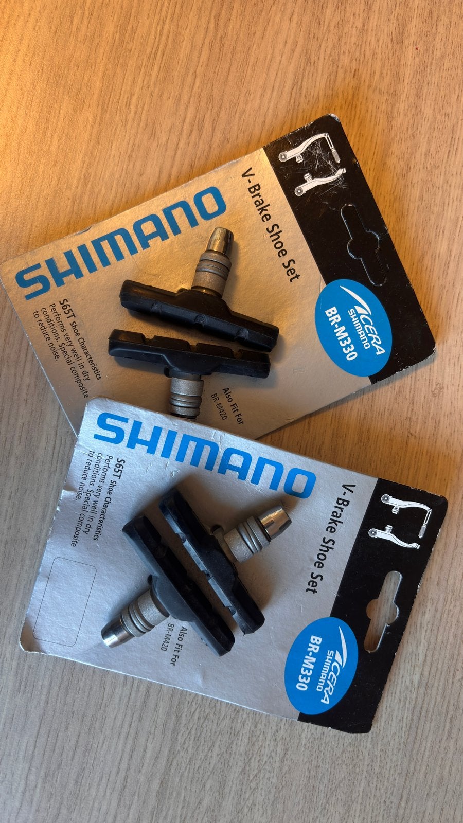 V-brake Shimano remblokjes Acera BR-M330 BR-M420, Remmen, Overige materialen, Nieuw, Ophalen of Verzenden