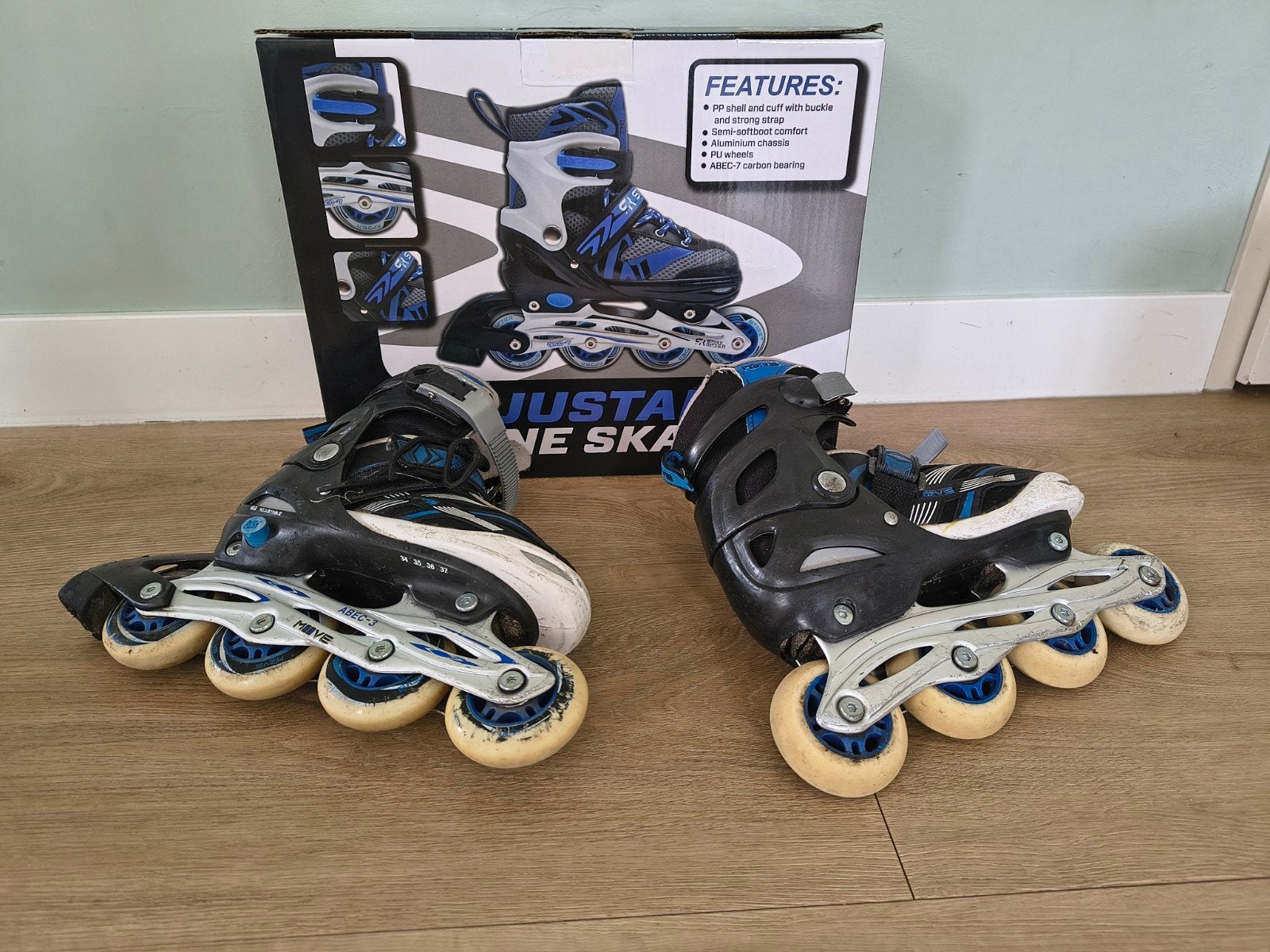 Skeelers / Inline skates verstelbaar maat 34-37, Sport en Fitness, Skeelers, Overige merken, Kinderen, Ophalen of Verzenden, Inline skates 4 wielen