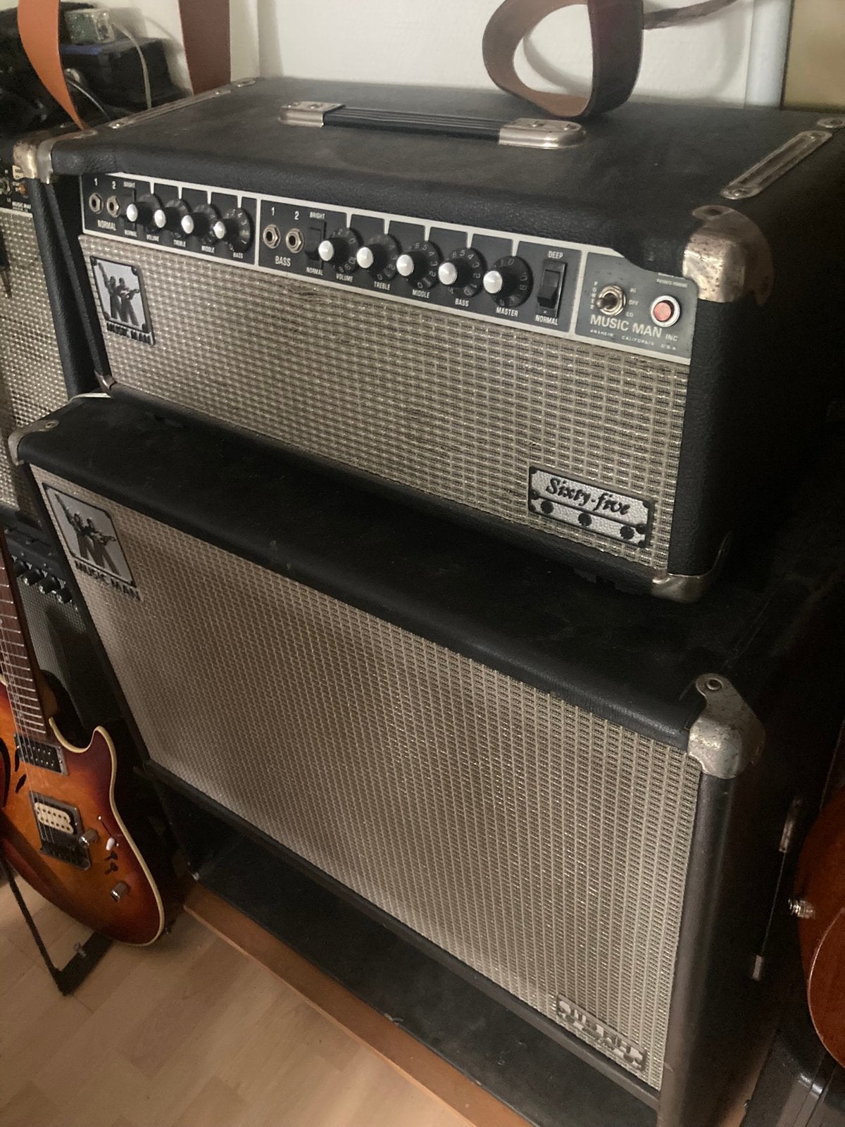 MUSIC MAN Sixty-five head + cab, Ophalen of Verzenden, Gebruikt, Basgitaar, 100 watt of meer