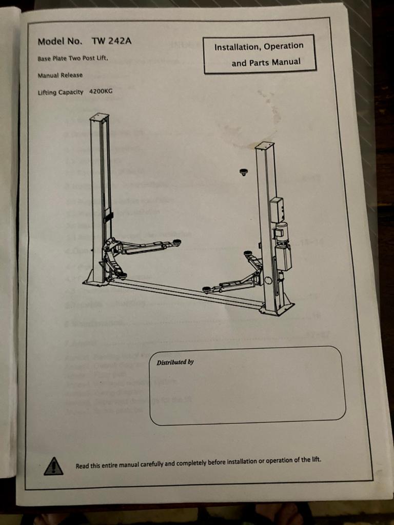 TWIN BUSCH TW 242A Twee Kolom Hefbrug - 4200KG Capaciteit, Ophalen