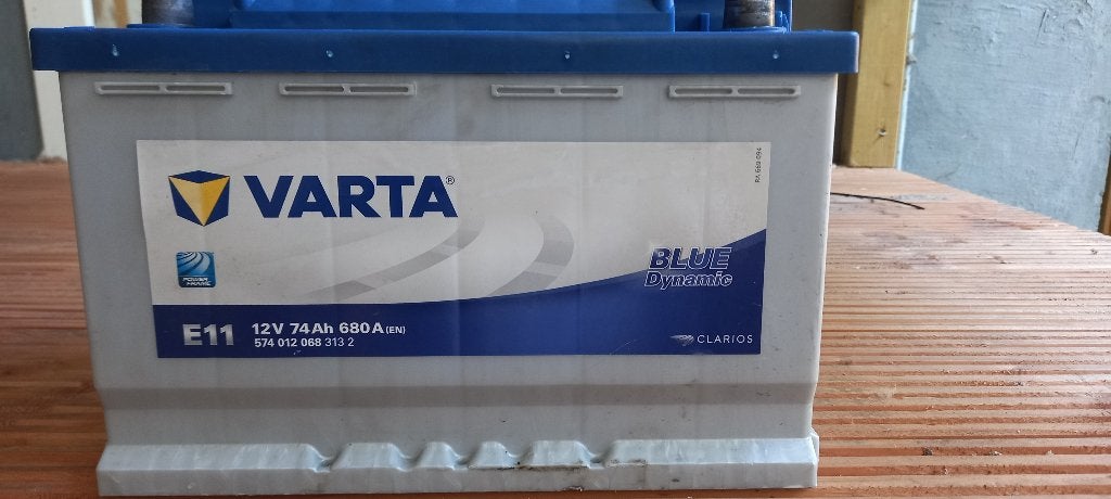 Varta accu - E11 74ah 680A, Ophalen, Gebruikt, Overige automerken