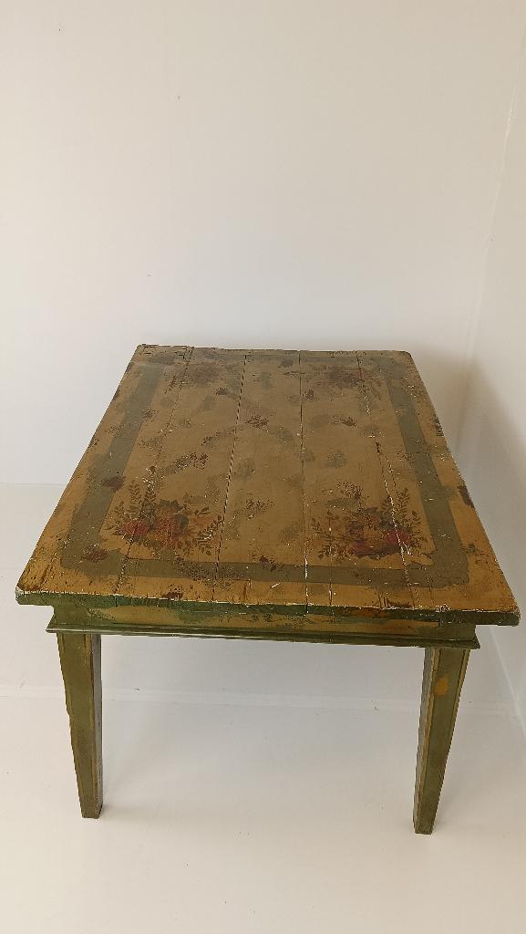 Antieke Zweedse beschilderde eettafel, Ophalen of Verzenden