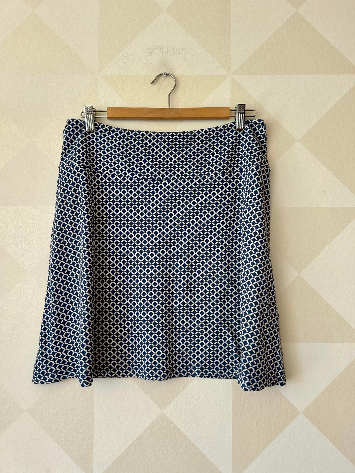 King Louie Border Skirt blauw ruit M/38 zgan, Maat 38/40 (M), Blauw, Ophalen of Verzenden, Zo goed als nieuw