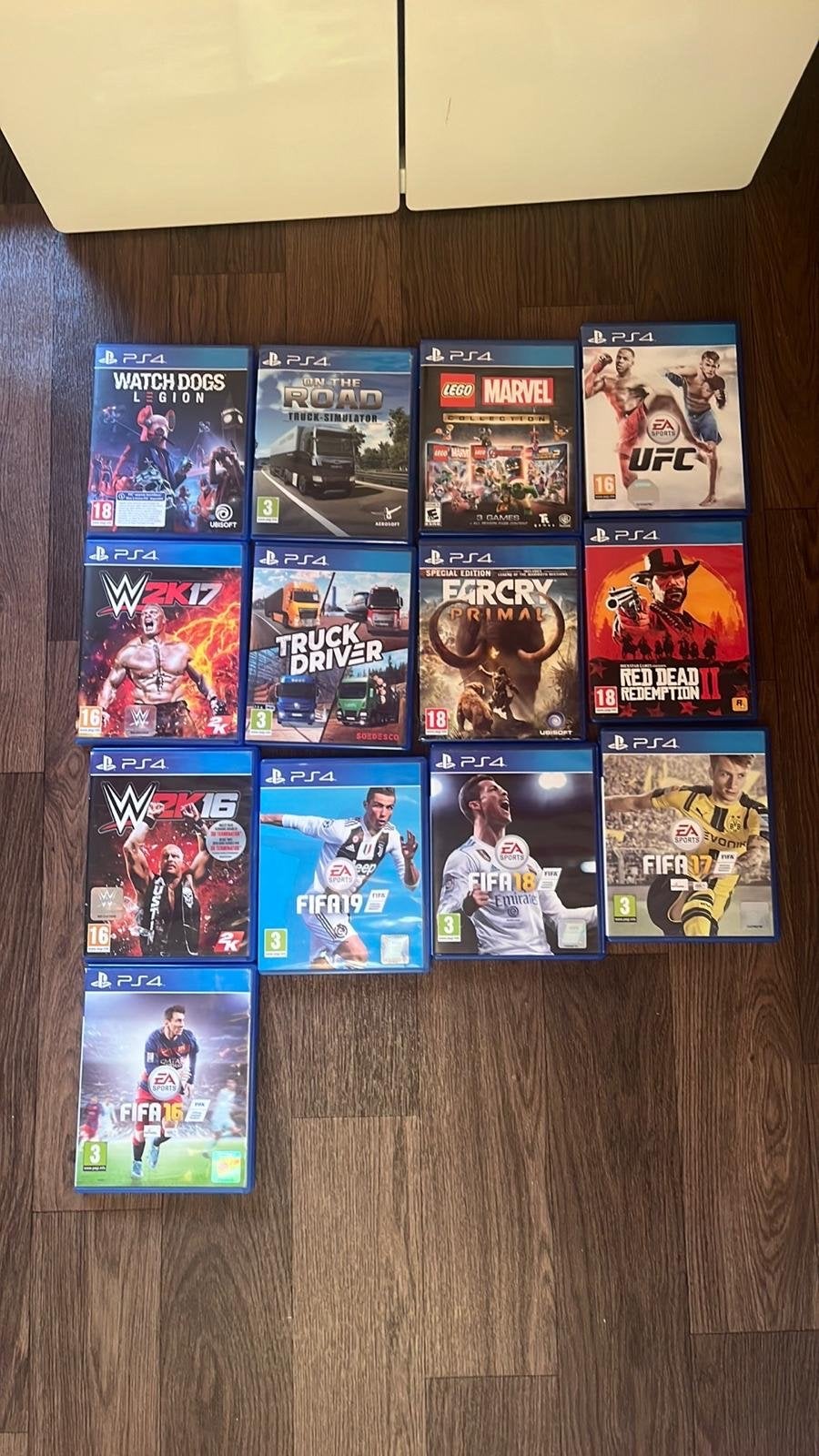 PS4 Pro 1TB met 1 controller, monitor en 13 games, Met games, Ophalen of Verzenden, Zo goed als nieuw, 1 TB