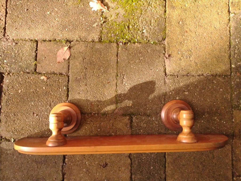 vintage, fineer houten wandplank, Ophalen, Gebruikt
