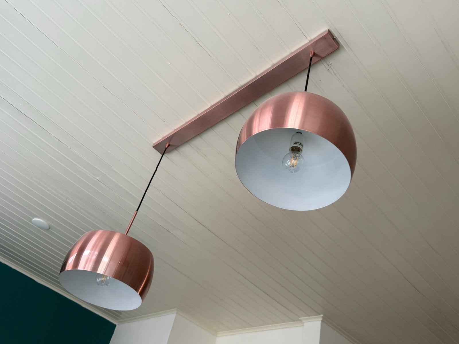 Koperen hanglamp - Copper pendant lamp, Ophalen, Zo goed als nieuw, Metaal