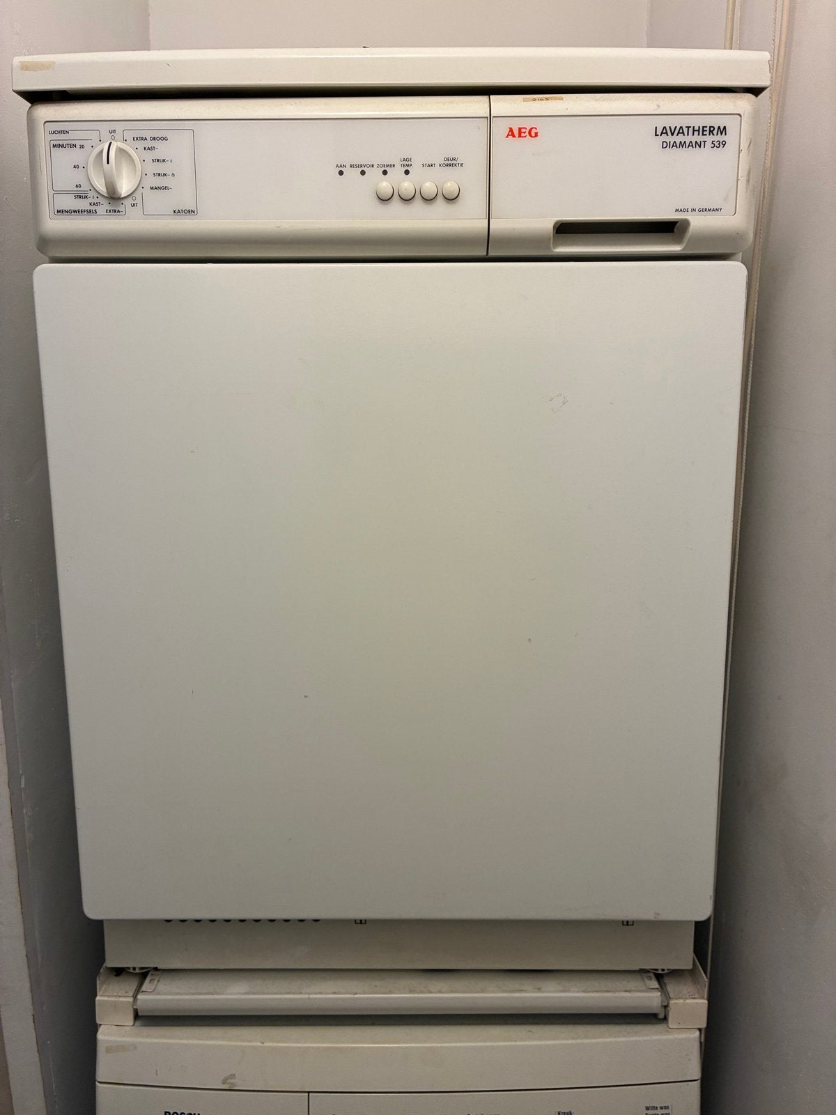 AEG Lavatherm Diamant 539 wasdroger - Gratis ophalen, Witgoed en Apparatuur, Ophalen, Gebruikt, Luchtafvoer, Voorlader