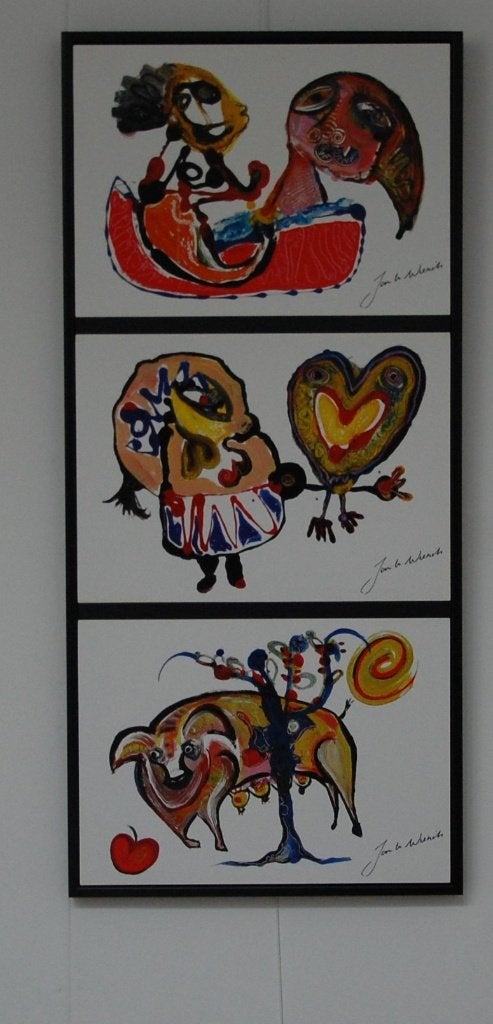Jan te Wierik. 3 luik schilderij verticaal., Ophalen, Print, Overige onderwerpen, Papier