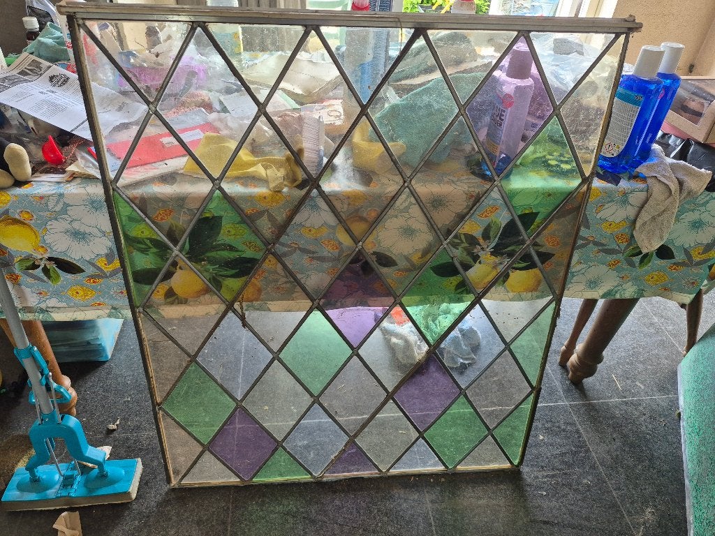 Glas in lood 94  112, Ophalen, Gebruikt, Glas in lood, 80 tot 120 cm