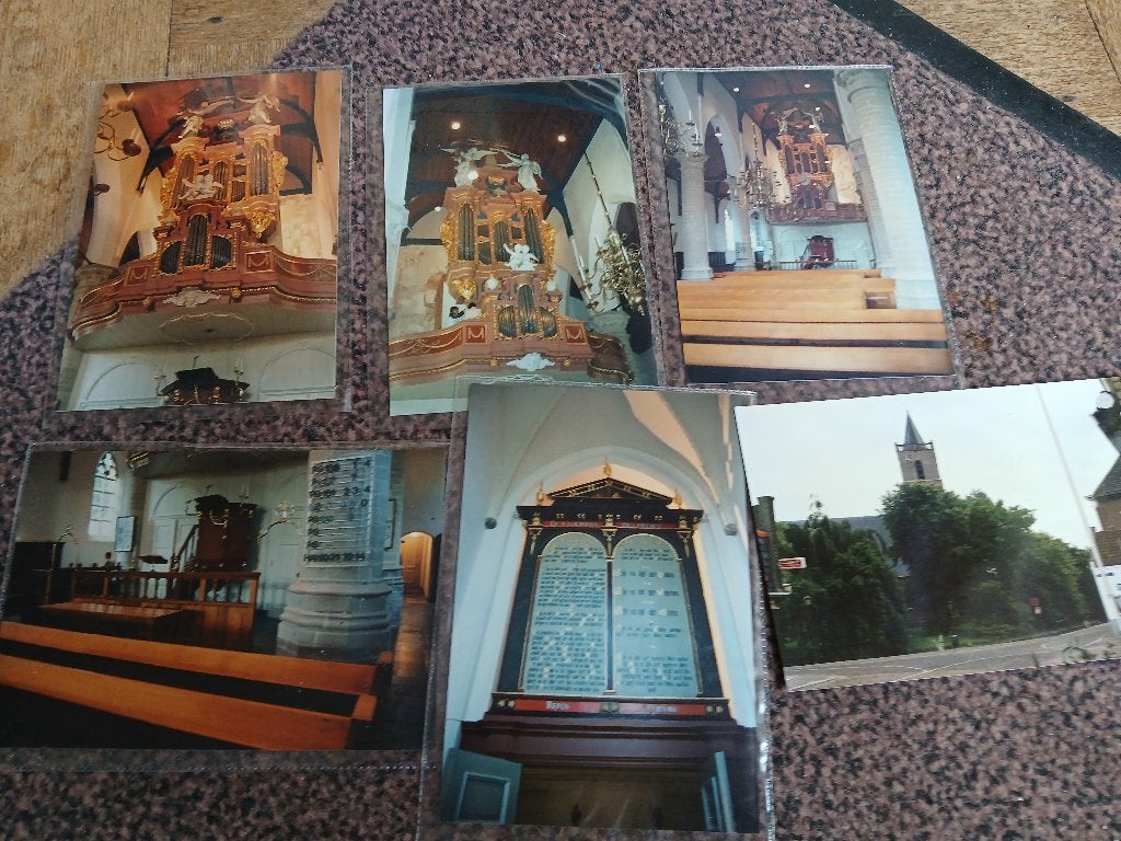 6 originele retro foto’s Dirksland Ned. Herv. Kerk  1985, Ophalen, 1980 tot heden, Zo goed als nieuw, Overige onderwerpen