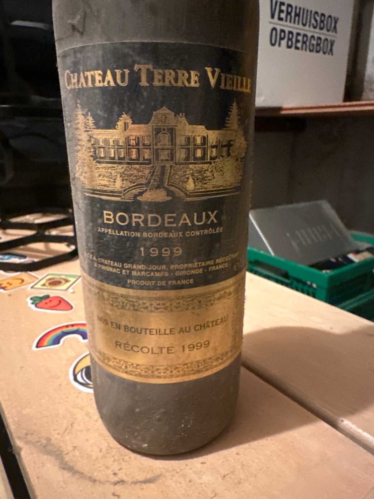 Chateau Terre Vieille Bordeaux 1999 - Rode Wijn, Gebruikt, Frankrijk, Ophalen of Verzenden, Rode wijn