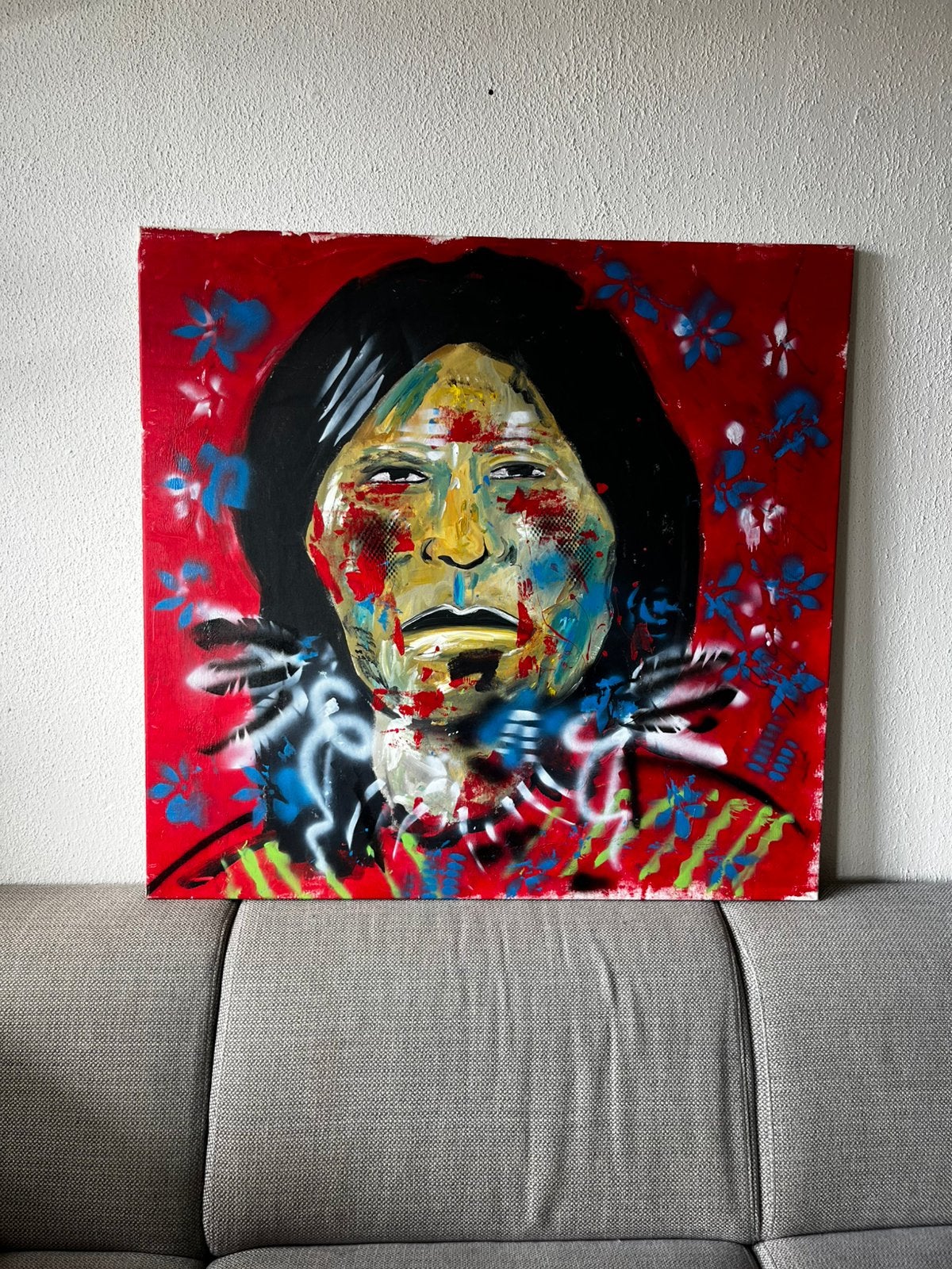 Espen Greger Hagen – nr. 15 – acryl op canvas – 100 × 105 cm, Ophalen