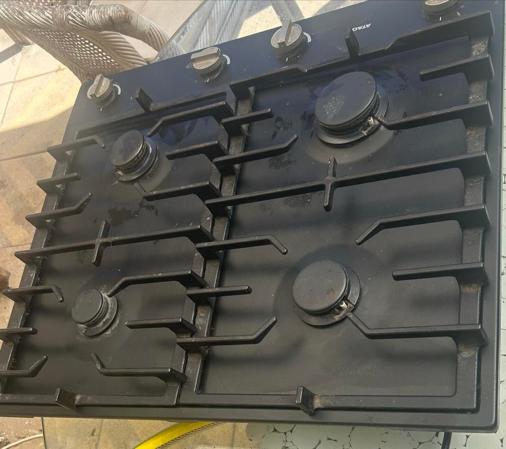 ATAG 4-pits gaskookplaat - goed werkend, Ophalen, Gebruikt, 4 kookzones, Inbouw