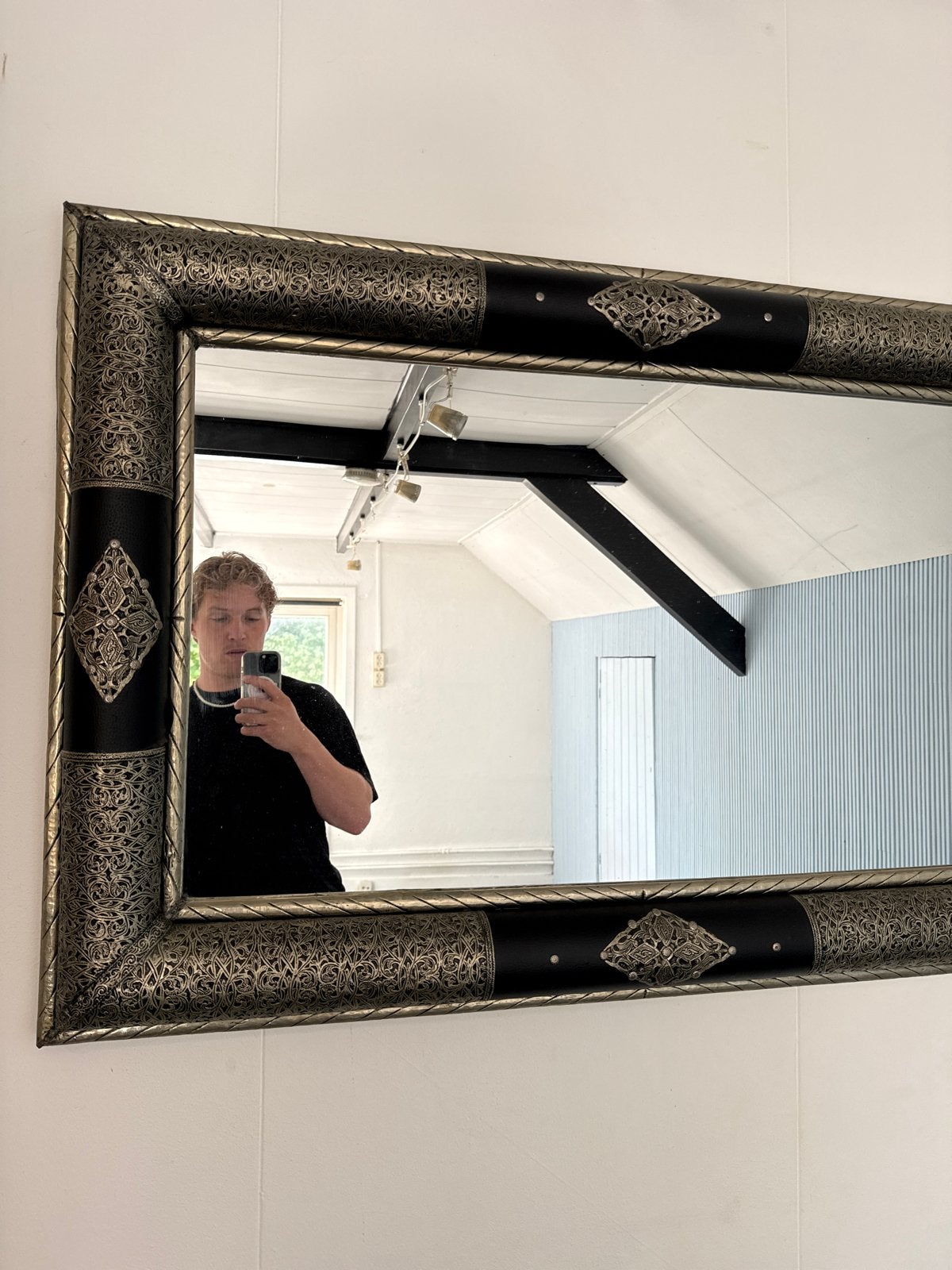 Mooie spiegel met lijst - 100x70cm, Ophalen, Zo goed als nieuw, 75 tot 100 cm, Minder dan 100 cm