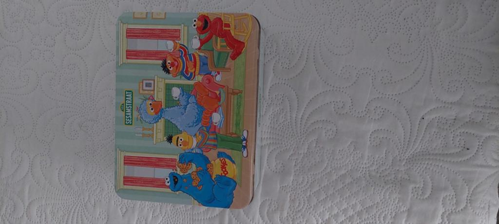 Vintage Sesamstraat koektrommel van Pickwick, Verzamelen, Ophalen, Nieuw, Koek(jes)