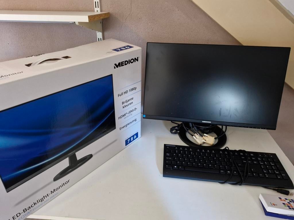 Medion Beeldscherm - Zo Goed Als Nieuw!, HDMI, Medion, Full HD, Ophalen of Verzenden