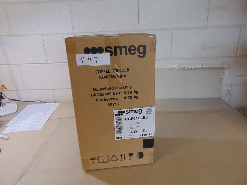 SMEG CGF01BLEU Zwart Elektrische Koffiemolen, Witgoed en Apparatuur, Ophalen of Verzenden, Niet ingevuld, Niet ingevuld, Niet ingevuld